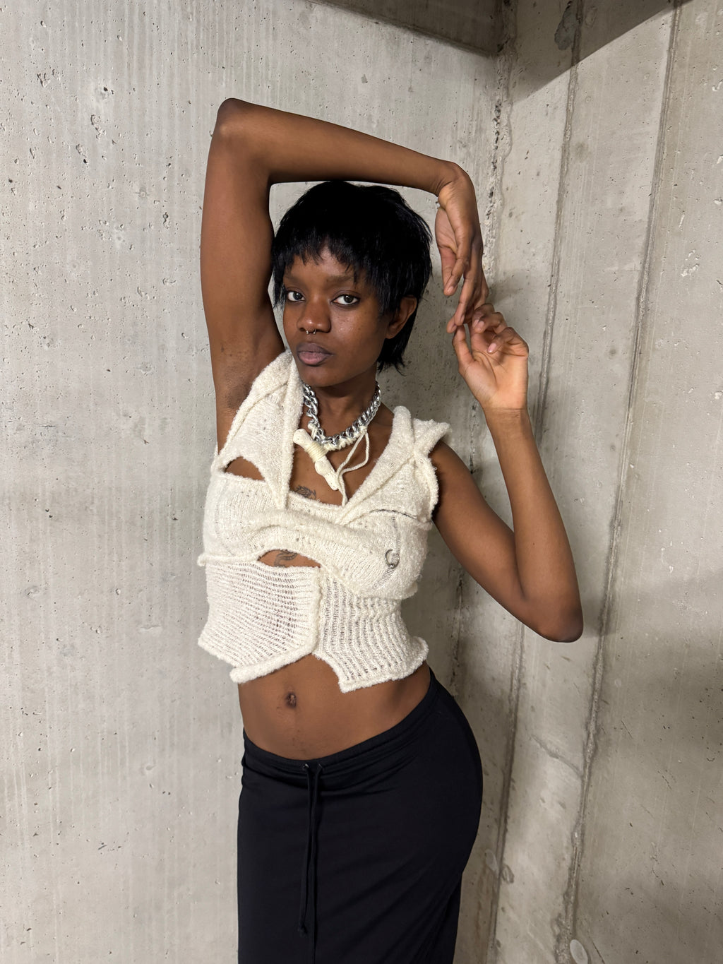 Pierced knit #1